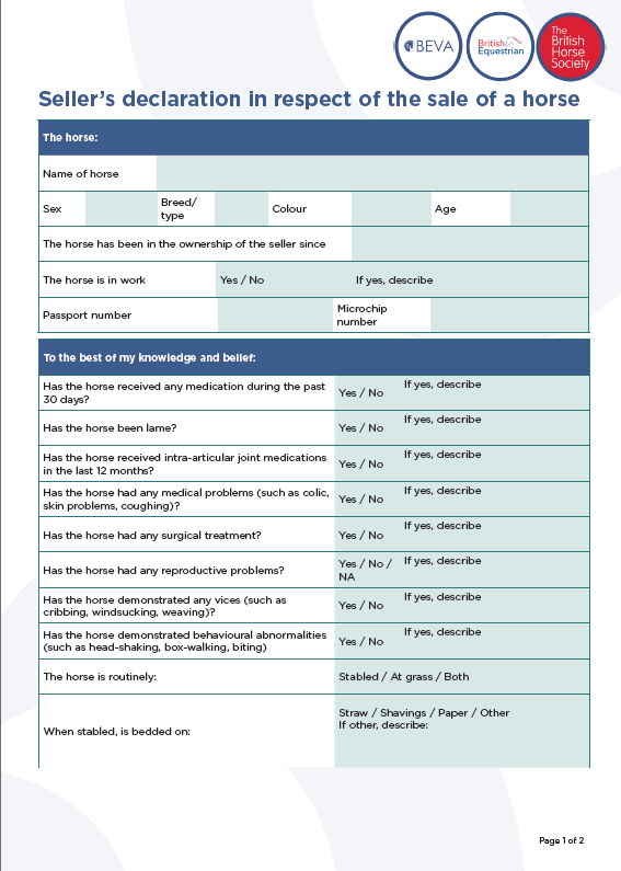 Seller declaration preview